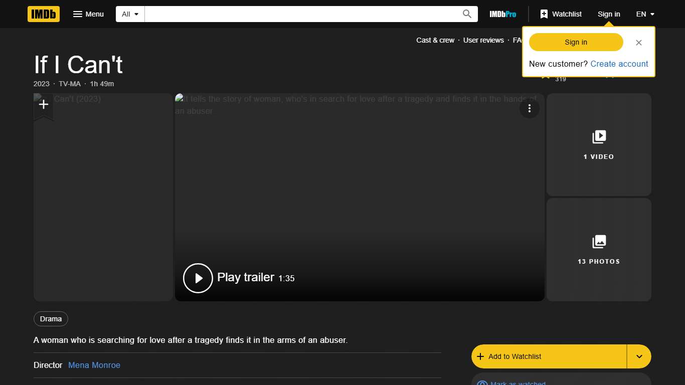 If I Can't (2023) - IMDb